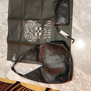 Vince Camuto Jozie Leather Hobo Bag - Black - NWT